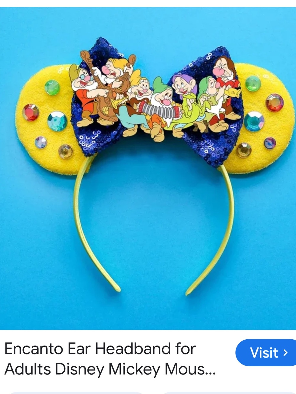 #2760**Snow White Theme -Ear Headband/Adult Unisex’s